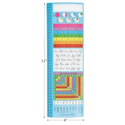 Really Good Stuff Vertical Zaner-Bloser Cursive Desktop Helpers, Vinyl, Self-Adhesive- Set of 24 - Intermediate