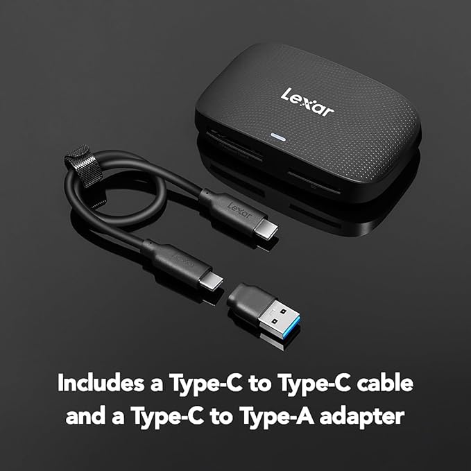 Lexar Professional CFexpress Type B / SD USB 3.2 Gen 2 Reader, Transfer Speeds Up To 10Gbps, Designed for CFexpress Type B and SD Cards (LRW520U-RNBNG)