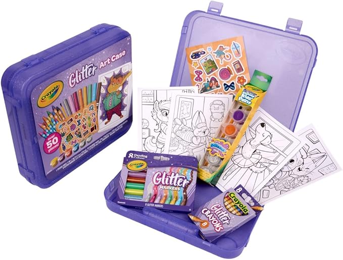 Crayola Glitter Art Kit (50+ Pcs), Glitter Crayons & Coloring Supplies, Kids Art Set, Gifts for Girls & Boys, Ages 5+