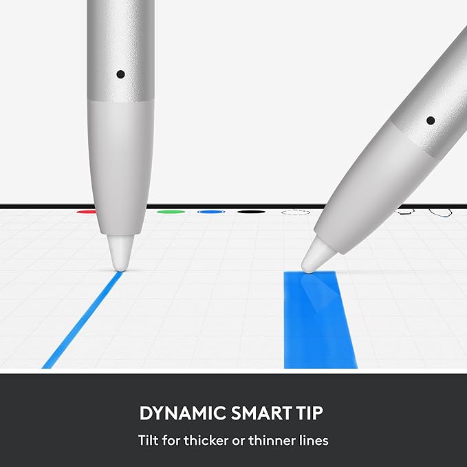 Logitech Crayon Digital Pencil for iPad (USB C Port Compatibility Only) Featuring Apple Pencil Technology, No Lag Pixel-Precision, and Dynamic Smart Tip with Fast USB C Charge - Silver