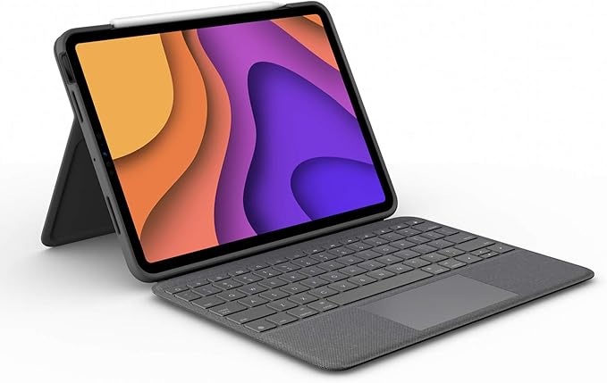 Logitech Folio Touch iPad Keyboard Case with Trackpad and Smart Connector for iPad Air 11-inch (M2 & M3), iPad Air (4th & 5th gen) – Graphite
