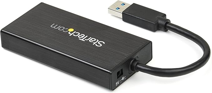 StarTech.com USB 3.0 Hub with Gigabit Ethernet Adapter - 5Gbps - 3 Port - NIC - USB Network / LAN Adapter - Windows & Mac Compatible , TAA (ST3300G3UA)