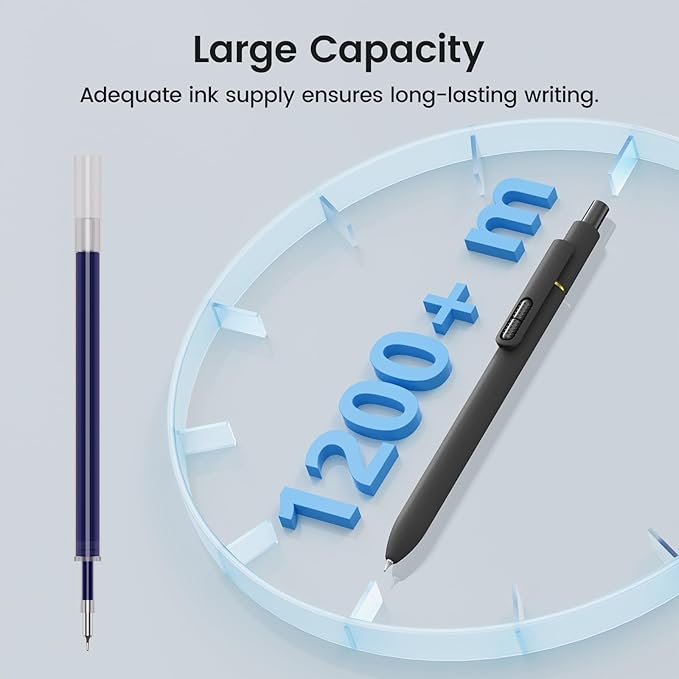 Blue Gel Pens - 16Pcs Blue Ink Pens 0.7mm Medium Point | Smooth Writing - Quick Drying Retractable Pen for Men Women (Vintage + Morandi - 16Pcs)