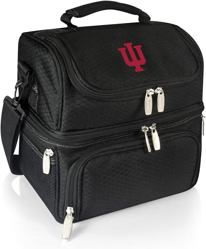 PICNIC TIME NCAA Nebraska Cornhuskers Pranzo Lunch Bag - Insulated Lunch Box with Picnic Set - Lunch Cooler Bag