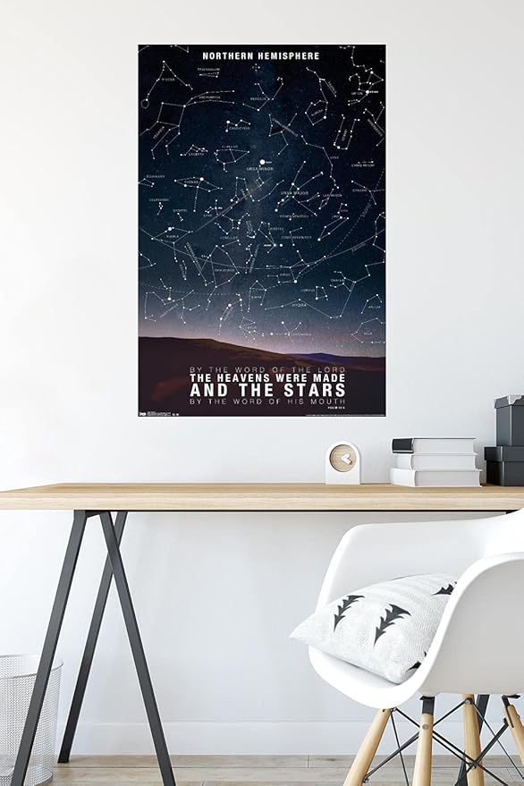 The Stars Wall Poster, 34L" x 22.4W", Poster & Clip Bundle