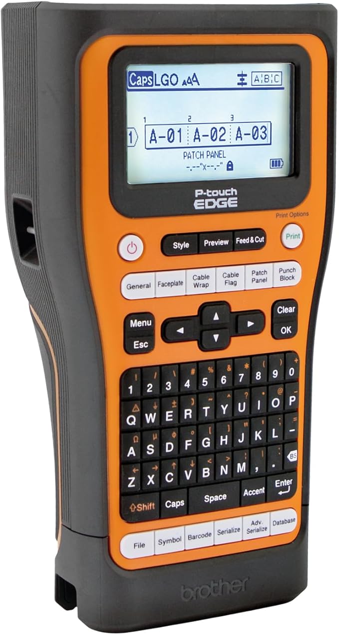 Brother PT-E510BP Contractor Kit: P-Touch Handheld Industrial Label Printer with USB-C & Dual Auto-Cutter Plus 5 Tapes (up to 24mm Labels)