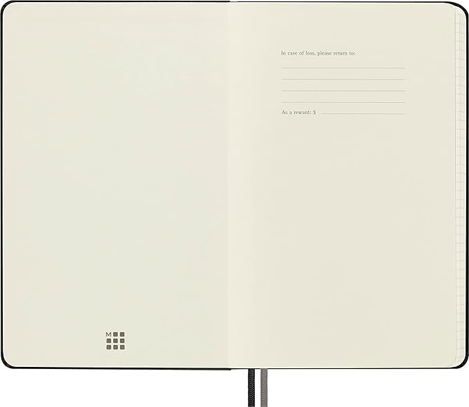 Moleskine Classic Expanded Notebook, Hard Cover, Large (5" x 8.25") Squared/Grid, Black, 400 Pages
