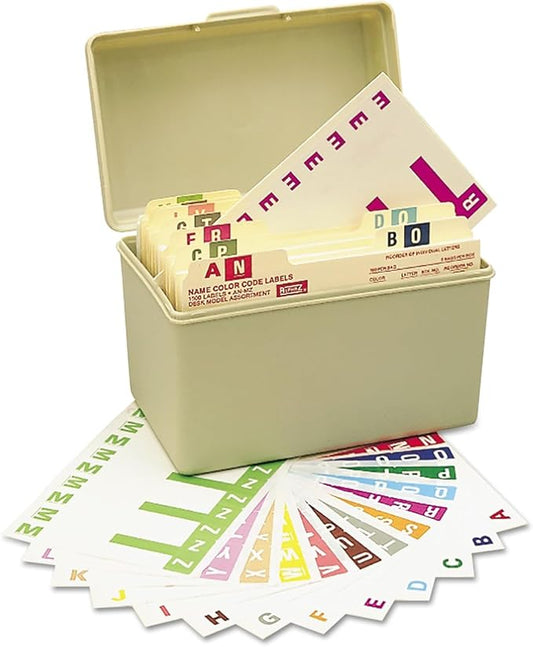 Smead AlphaZ NCC Color-Coded Name Label, A-Z, Label Sheet, Assorted Colors (67150)
