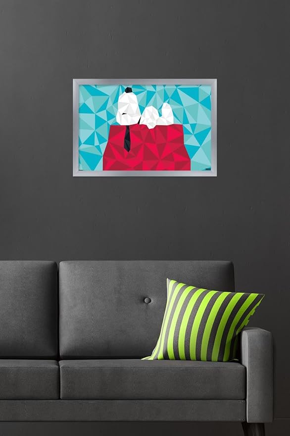 Peanuts: Astronomy-Geometry - Snoopy Wall Poster, 22.4L" x 14.7W", Silver Framed Version