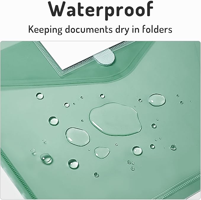Forvencer Binder Pocket, 10 Pack Super Heavyweight Plastic Folders with Tight Closure, Binder Folders Side Loading, 3 Ring Binder Pocket, Binder Dividers with Pockets, Letter Size, Retro Series