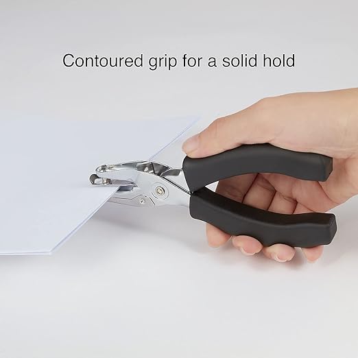 Staples Premium 1‑Hole Punch, 5‑Sheet Capacity – Metal Single‑Hole Punch