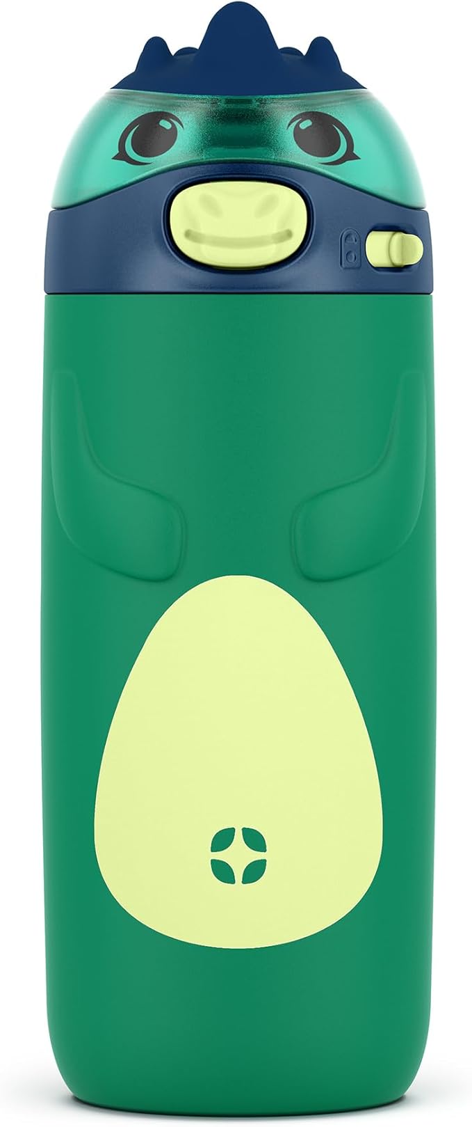 Ello Ellies 12oz Vacuum Insulated Stainless Steel Kids Water Bottle with Straw and Built-in Carrying Handle & Leak-Proof Locking Lid for School Backpack, Lunchbox & Outdoor Sports, Dino (Pack of 6)