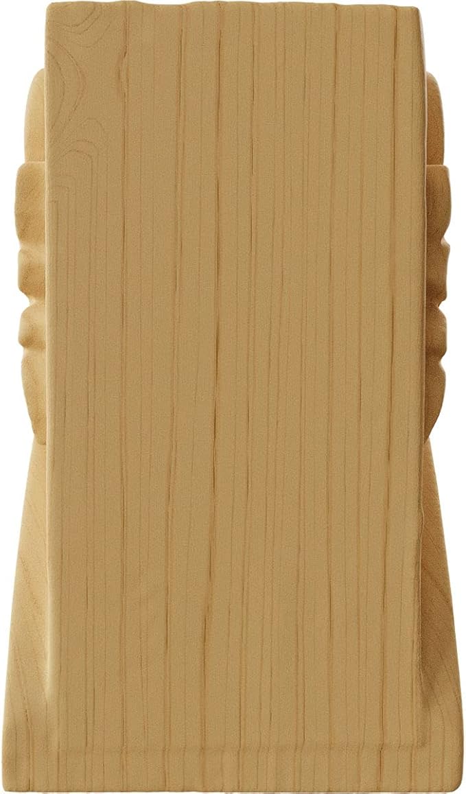 Ekena Millwork CORW01X01X03BAAL Mini Acanthus Leaf Block Wood Corbels, 1 3/4"W x 1 1/2"D x 3"H, Alder