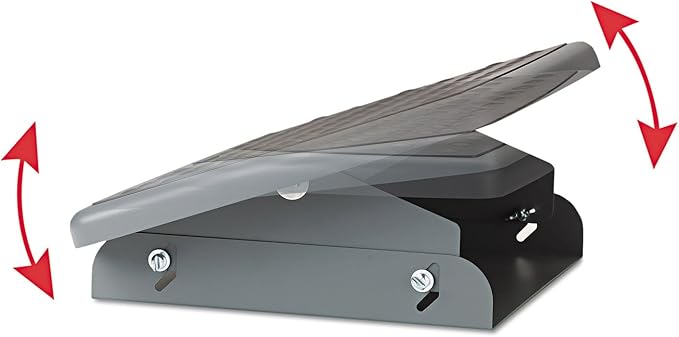 3M Adjustable Foot Rest, 18 Inch Wide Non-skid Platform (FR330) Grey