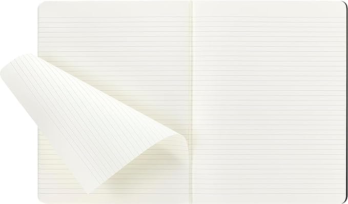 Moleskine Cahier Journals, Soft Cover, XL (7.5" x 9.5") Ruled/Lined, Black, 120 Pages (Set of 3)