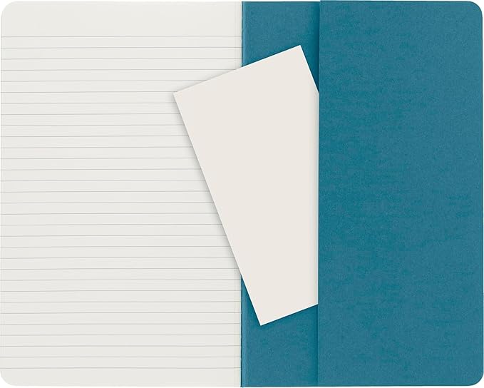 Moleskine Cahier Journal, Soft Cover, Large (5" x 8.25") Ruled/Lined, Black, 80 Pages (Set of 3)