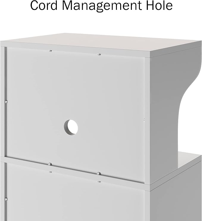 Microwave Stand with Storage – Rolling White Cabinet with Doors, Drawer, and Locking Wheels – Freestanding Wood Cart by Lavish Home (White and Oak)