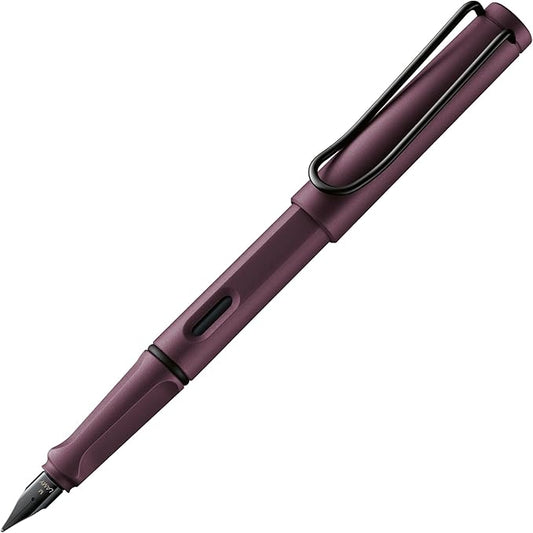 LAMY safari scarlet - Fountain Pen with ergonomic grip & polished steel nib in size F - ideal for any Writing & Calligraphy - including LAMY T 10 blue cartridge - Right-Handed