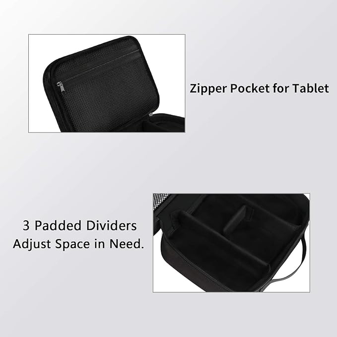 MATEIN Electronics Organizer Travel Case, Water Resistant Cable Organizer Bag for Travel Essentials, Gifts for Men, Storage Bag for Camera Accessories, Phone, Cord & Tablet, Black