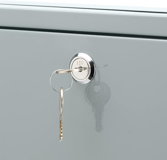 Barska Wall Mount Multi-Purpose Locking Mail Suggestion Drop Box with Key Lock for Home Office Classroom