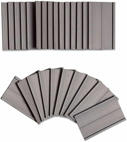 U Brands Magnetic Label Holders, 2" x 1", Black, 25-Pack, Reusable Magnetic Card Holders for Shelving, Warehouse Racks, File Cabinets, and Metal Surfaces