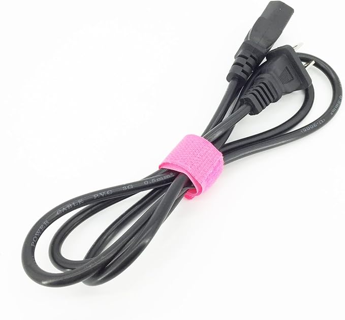 Pasow 50pcs Cable Ties Reusable Fastening Wire Organizer Cord Rope Holder 7 Inch (Hot Pink)