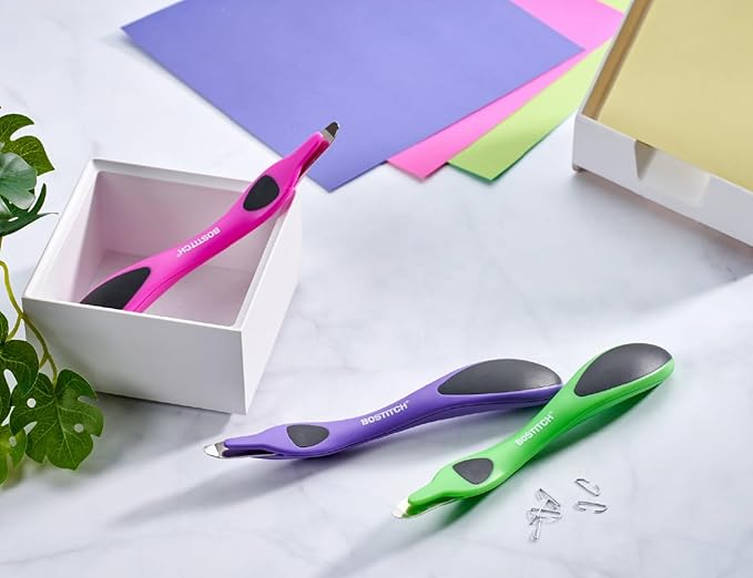 Bostitch Office Professional Magnetic Easy Staple Remover, Staple Puller Stick for Office, Home & School - Neon Colors, 3 Pack