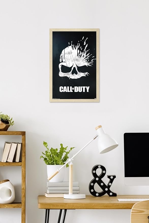 Call of Duty - Skull Wall Poster, 22.4L" x 14.7W", Blonde Framed Version