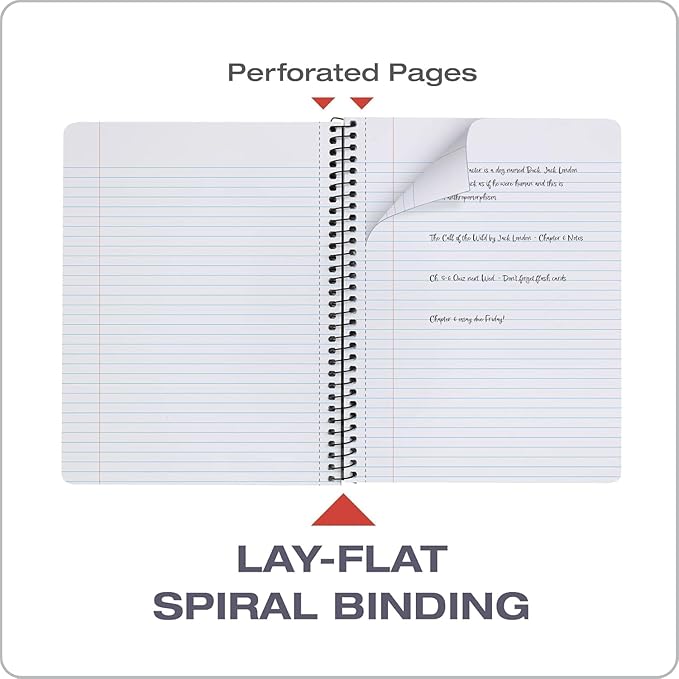 Oxford Spiral Composition Notebooks, 4 Pack, Wide Ruled Paper, 9-3/4 x 7-1/2 Inches, 80 Sheets, Black Marble Cover (64950)