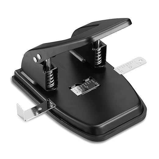 Staples 2-Hole Punch, 28 Sheet Capacity, Black, 3/Pack (ST26637/26637VS)