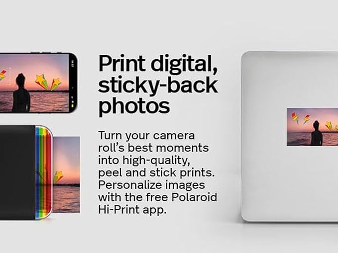 Polaroid Hi Print 2x3 Paper Cartridge, Peel and Stick, 2 Pack (40 Photos) with a Microfiber Cleaning Cloth