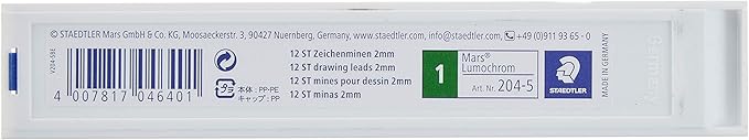 Staedtler Mars Lumochrom 204 - Case of 12 Drawing Leads 2 mm Green