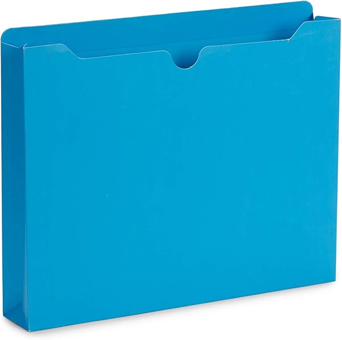 Blue Summit Supplies 2 Inch File Jackets, Expandable Folders, Heavy Duty 2 Inch Expansion Pocket File Folders Letter Size, Assorted Colors, Reinforced Straight Cut Tab,50 Pack