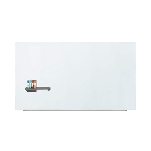 ECR4Kids 8 Slot Magnetic Dry Erase Marker Holder Caddy in Grey for Whiteboards and Glassboards