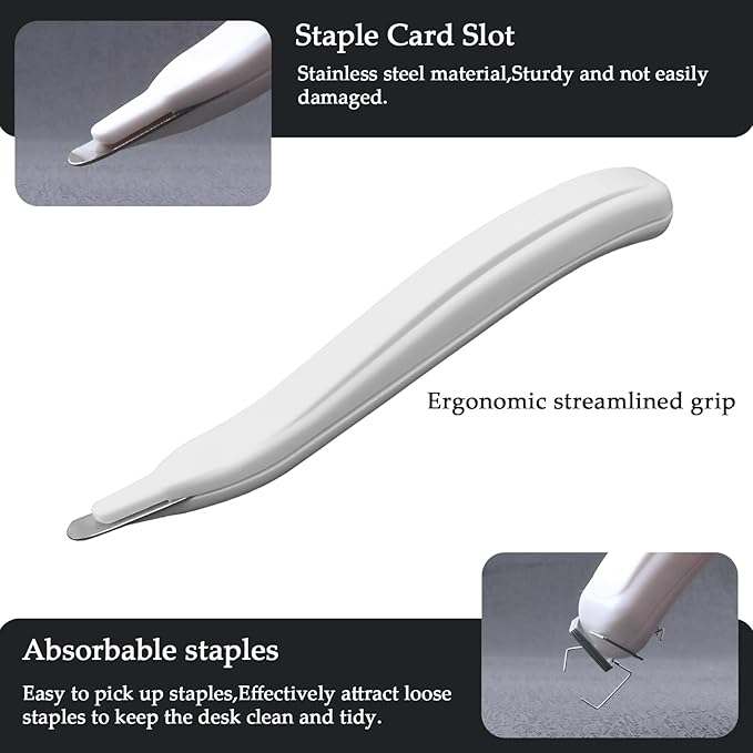 4Pack Staple Remover, Staple Puller with Magnetic Tip, Streamlined Design for Efficient Staple Removal, Suitable for Home and Office Use, 4 Colors