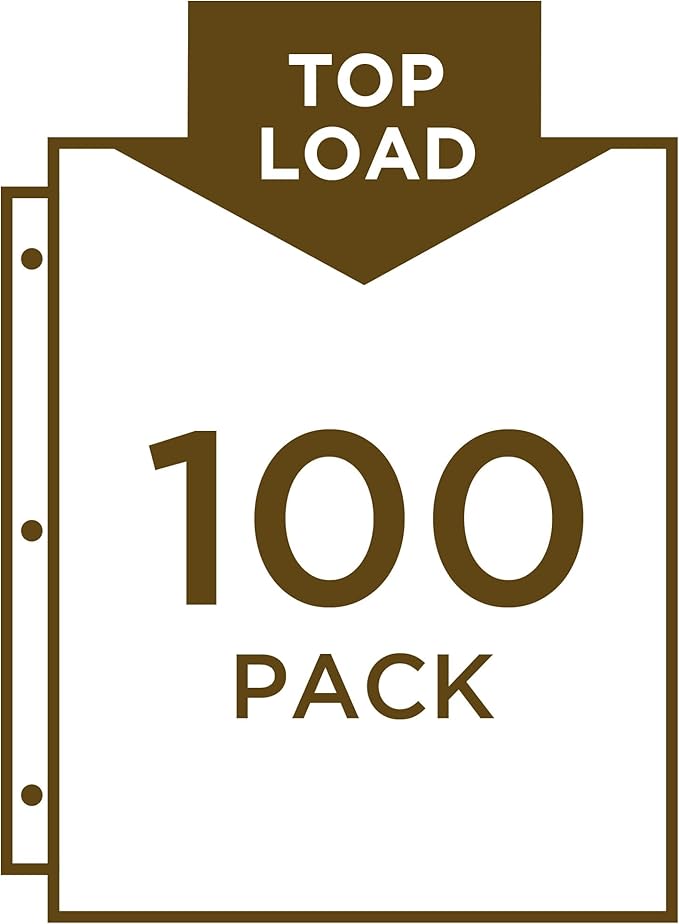 Avery EcoFriendly Recycled Economy Sheet Protectors, Semi-Clear, Top Load, 100 Document Protectors (75537)