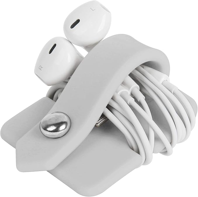 Cord Organizer Earbuds Holder Earphone Wrap Earphones Organizer Headset Headphone Earphone Wrap Winder Cord Manager Cable Winder Gray