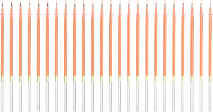 PATIKIL 0.5mm Gel Pens Refills, 24 Pack Glitter Gel Pens Sparkle Metallic Ink Fine Point Colored Refill Set for Adults Coloring Books Journaling Scrapbooking Art Drawing, Orange