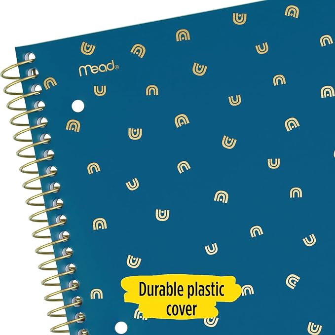 Five Star Spiral Notebook + Study App, 1 Subject, College Ruled Paper, 8-1/2" x 11", 80 Sheets, 1 Count, Selected Design Will Vary (820156F)
