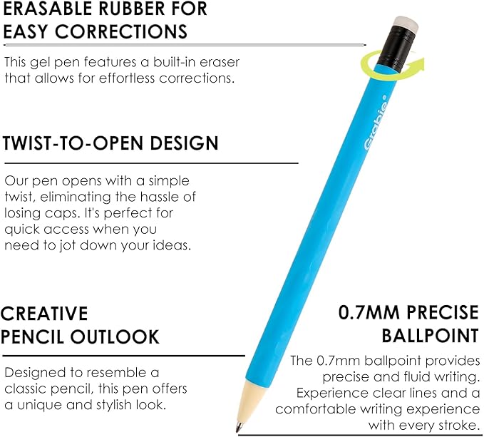 Grabie Erasable Gel Pens, 9 Colors Erasable Pens Multicolor, Make Mistakes Disappear, 0.7mm Medium Point Rollerball Tip Colored Pens for Drawing Writing Planner, Smooth Writing(Rustic Reverie)