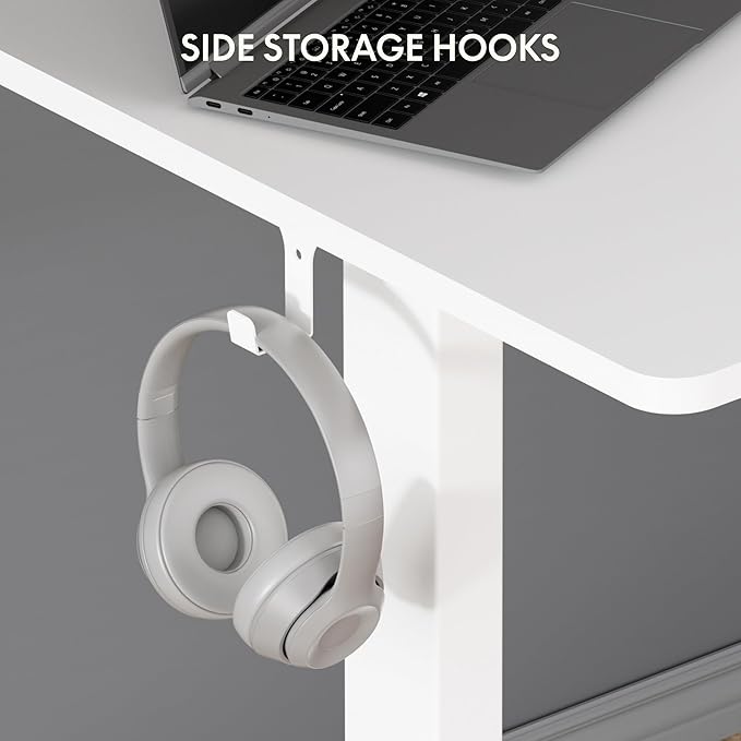 FLEXISPOT 63x24 Inch Electric Height Adjustable Standing Desk for Home & Office, Splice Board Desk for Computer Workstation, Study, or Creative Setup, White