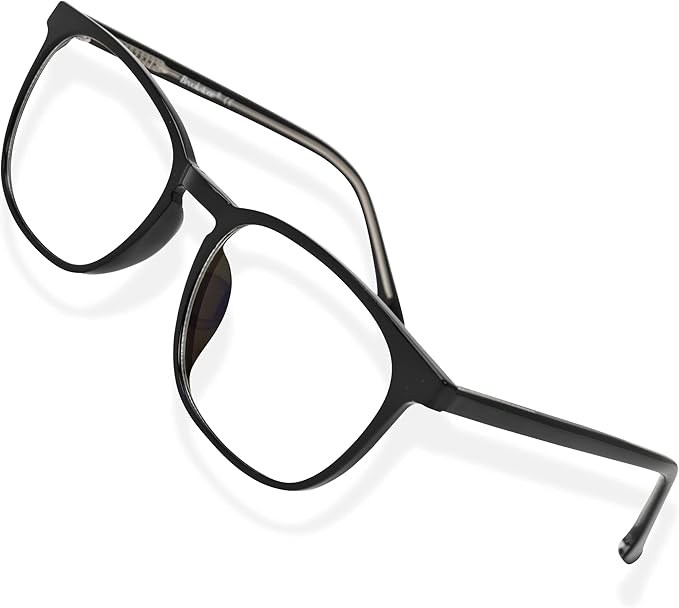 Brookstone Blue Light Blocking Glasses For Women and Men Computer Gaming Eye Protection UV Blocker With Pouch Cloth and Spray