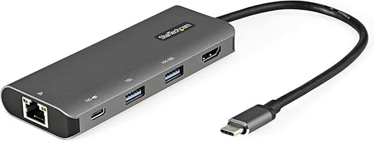 StarTech.com USB-C Docking Station for MacBook Pro M1 M2 M3 M4 and Windows, 4K 30Hz HDMI, USB 10Gbps Hub, 100W Laptop Charging, GbE