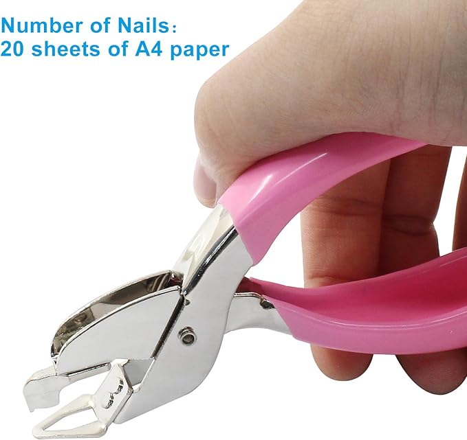 2Pcs Handheld Staple Removers Staple Removal Tool Heavy Duty Staple Remover Stick, Blue & Pink Staple Remover Puller for Office, School and Home Using, Easy Removal of Staples