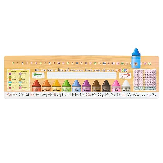 Really Good Stuff Deluxe Slide-to-Learn Counting Crayon Desktop Helpers- Set of 24