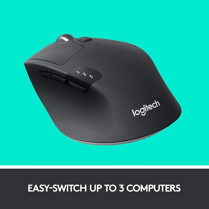 Logitech M720 Triathlon Bluetooth Wireless Optical Mouse with Unifying Receiver (Renewed)