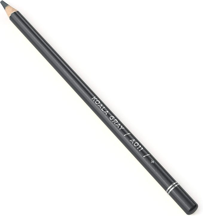Arteza Colored Pencils, Pack of 3, А011 Koala Grey, Soft Wax-Based Cores, Ideal for Drawing, Sketching, Shading & Coloring