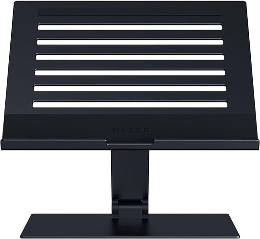 Razer Adjustable Laptop Stand: Supports Phones, Tablets, Laptops, Macbooks up to 18" - Adjust Height and Tilt - Durable Aluminum Construction - Vented Design - Foldable for Storage & Travel - Black