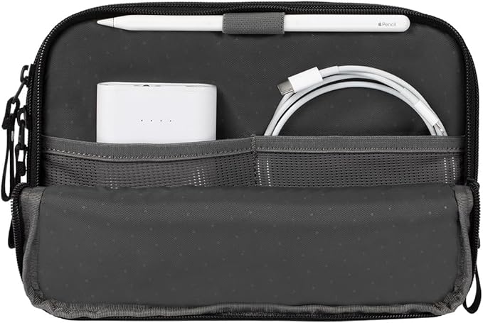 Incase A.R.C Accessory Organizer - Electronic Organizer Travel Case + Cord Storage - Efficient Cable Management - Compact & Durable Electronics Organizer, Black (10 x 3 x 2 in)
