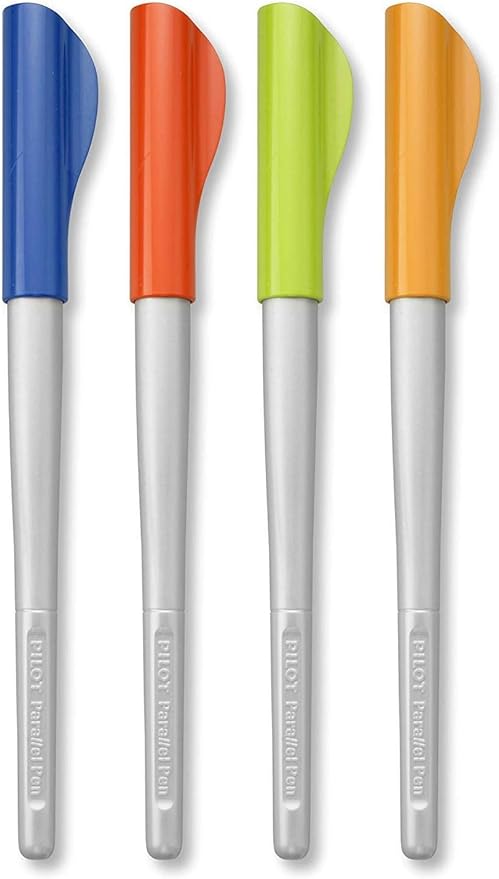 Pilot Parallel Calligraphy Pen Set, 1.5 mm, 2.4 mm, 3.8 mm and 6 mm with Bundle Ink Cartridge Plus 1 Extra Pack of 12 ASST Refills and 1 Pack of 6 Black Refills.